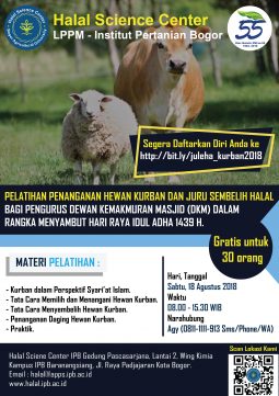 Pelatihan Gratis Penanganan Hewan Kurban dan Juru Sembelih Halal