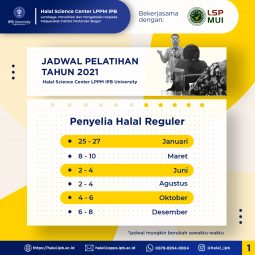 Jadwal Penyelia Halal Reguler