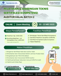 Pelatihan dan Uji Kompetensi Auditor Halal batch 2 tahun 2025